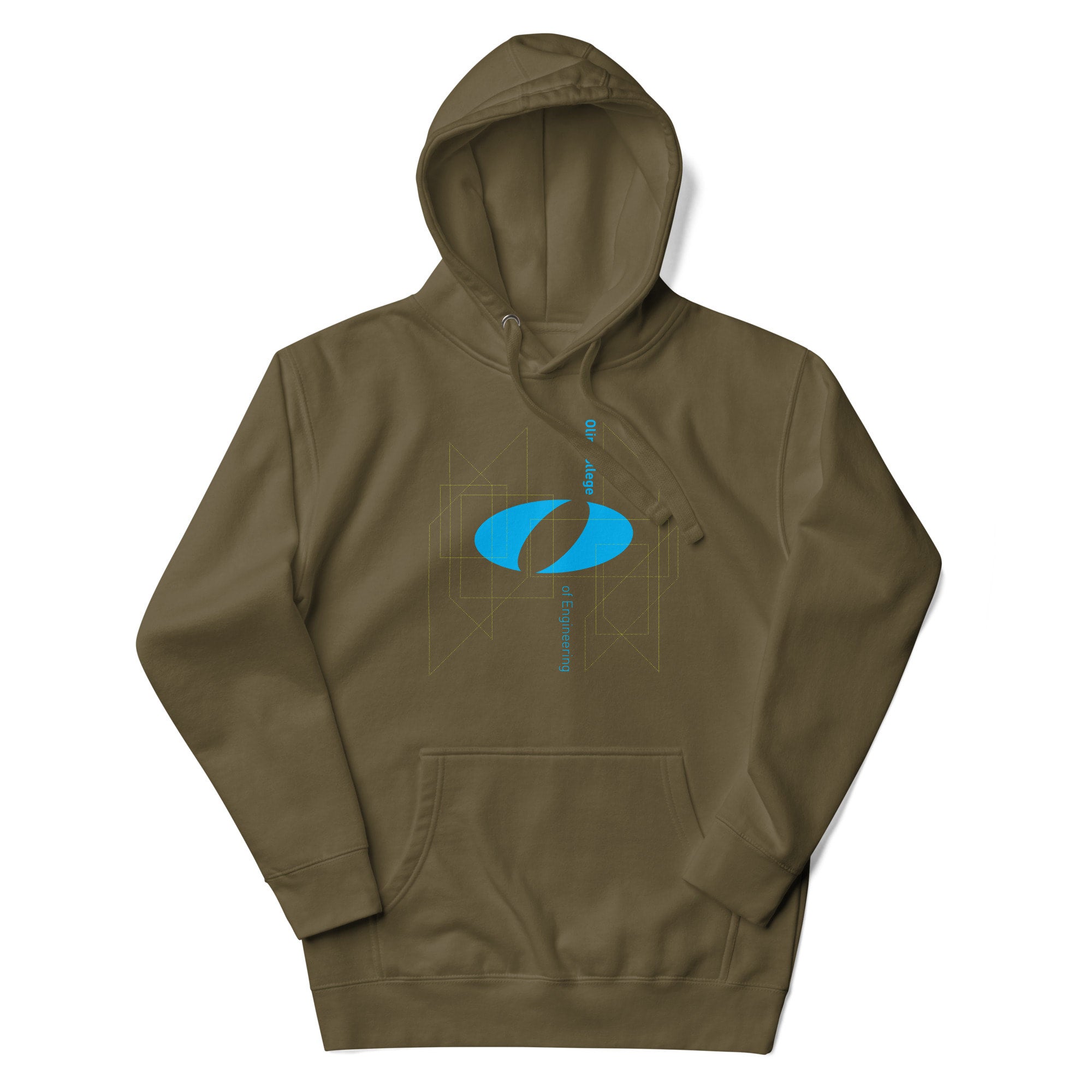 Hoodie Intersecting Shapes Design OLIN MERCH